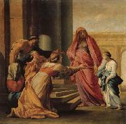 Eustache Le Sueur The Prsent of the Virgin in the Temple oil painting reproduction